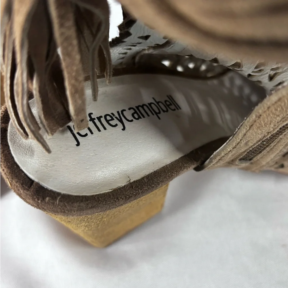 Jeffrey Campbell Tan Cut-Out Ankle‎ Booties
